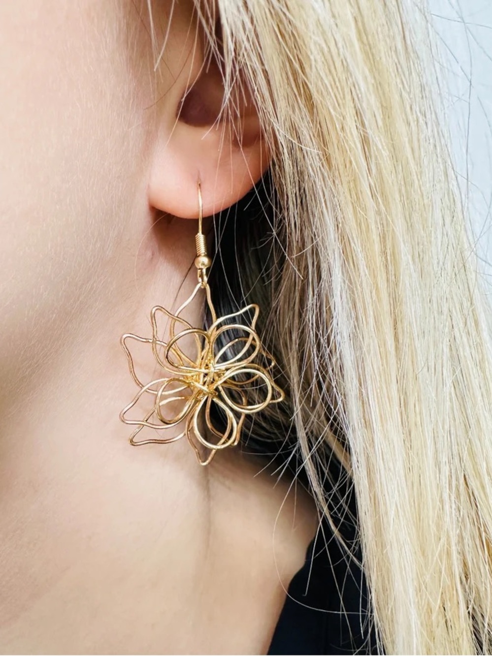 Flower Drop Earrings Q1217
